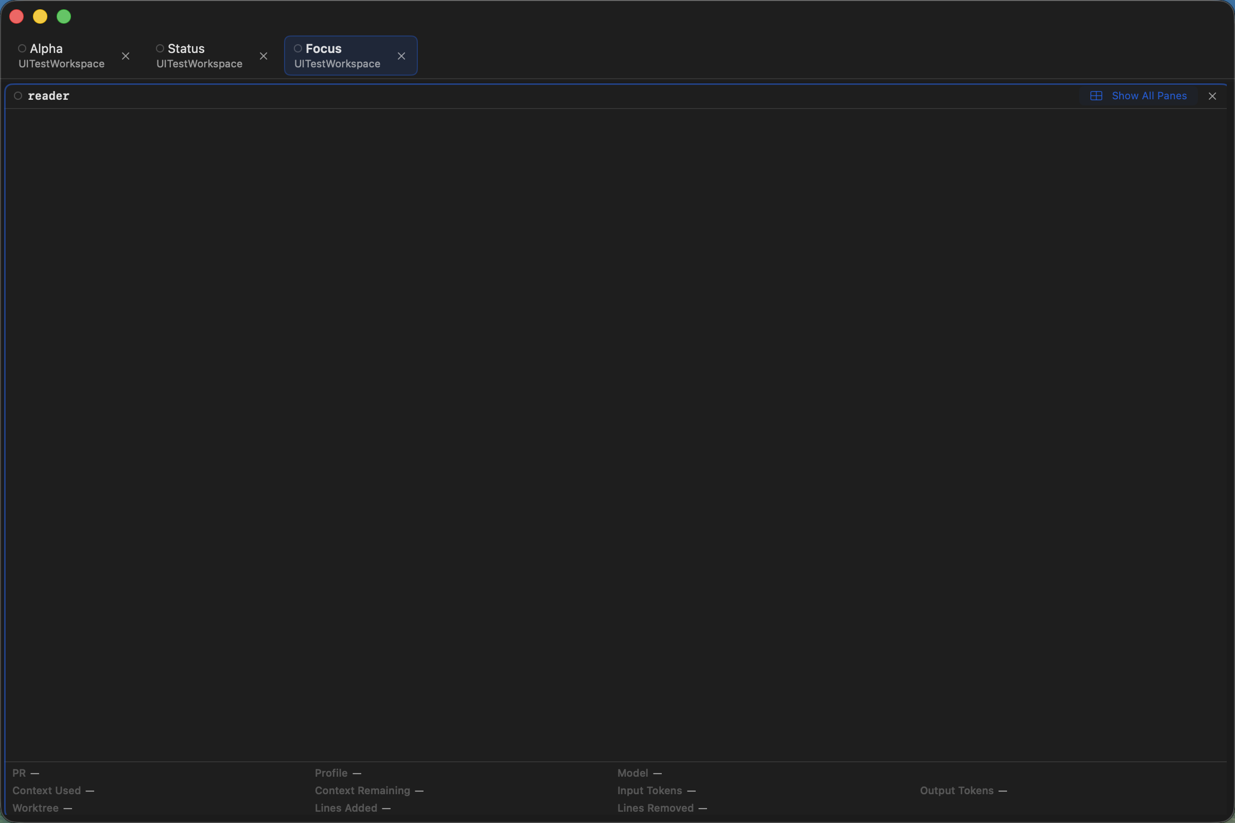 Agent Session Manager with one focused pane
