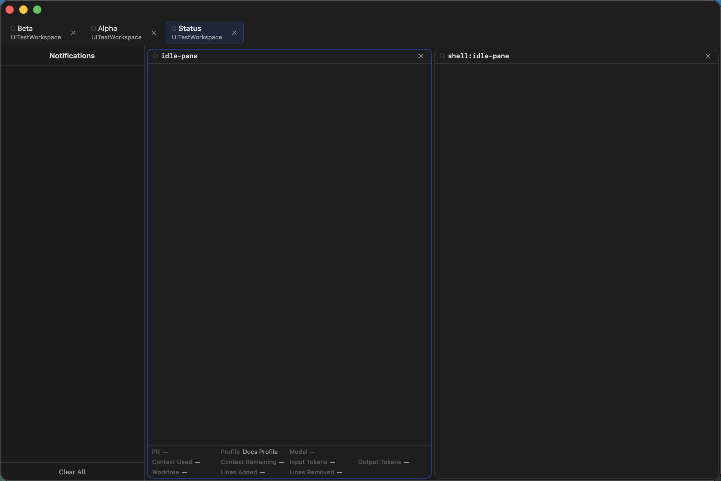 Agent Session Manager notification sidebar beside panes